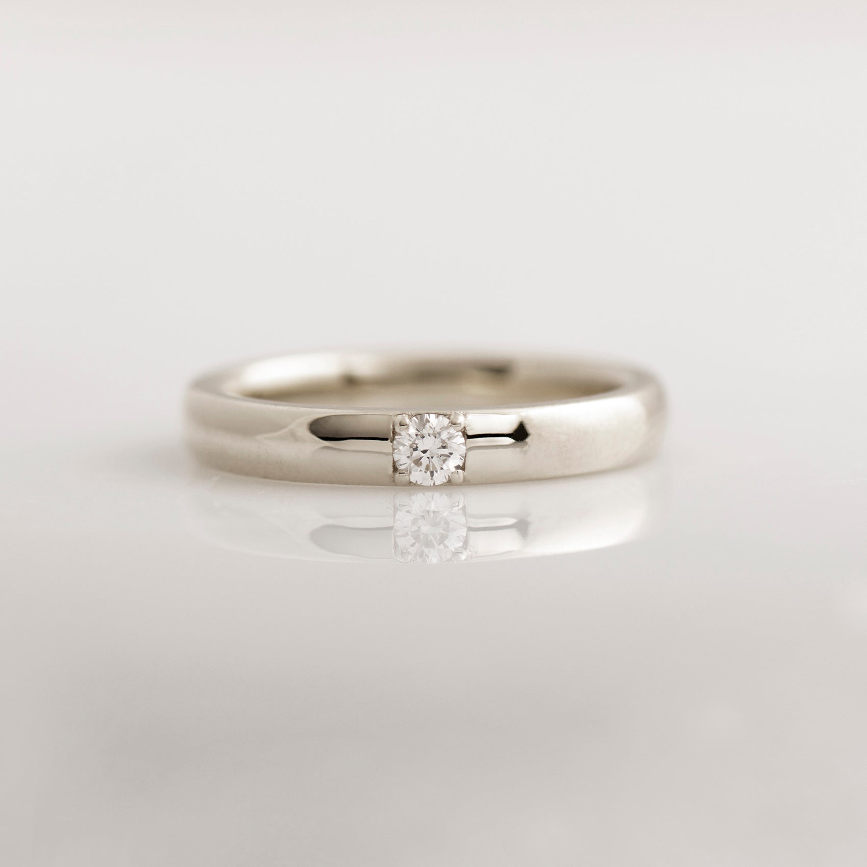 3 mm Single Diamond Ring