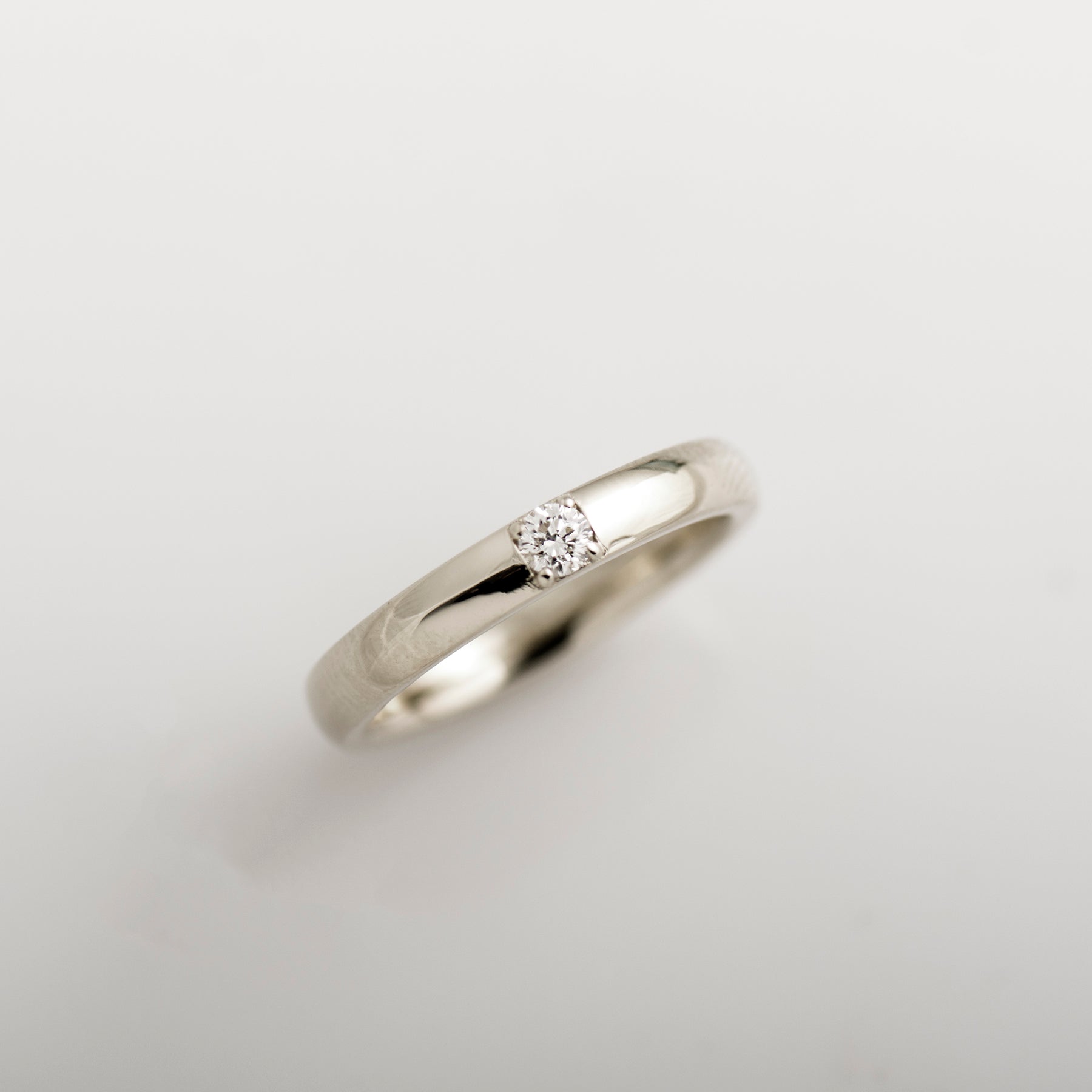 3 mm Single Diamond Ring