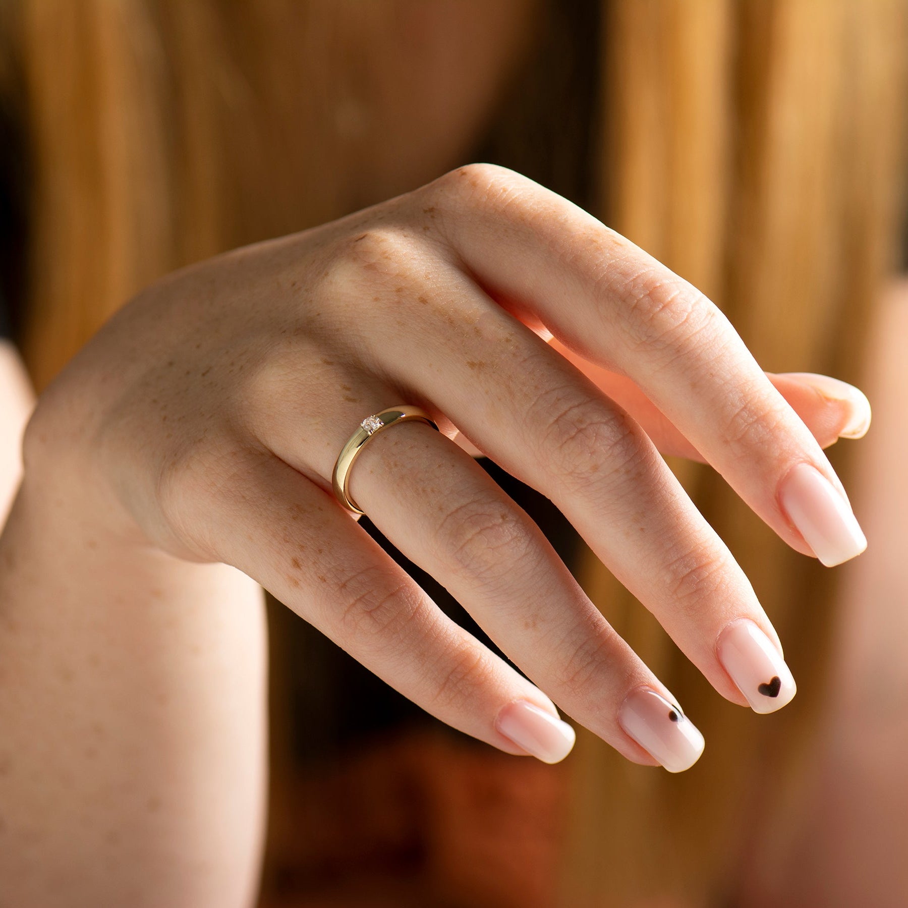 3 mm Single Diamond Ring