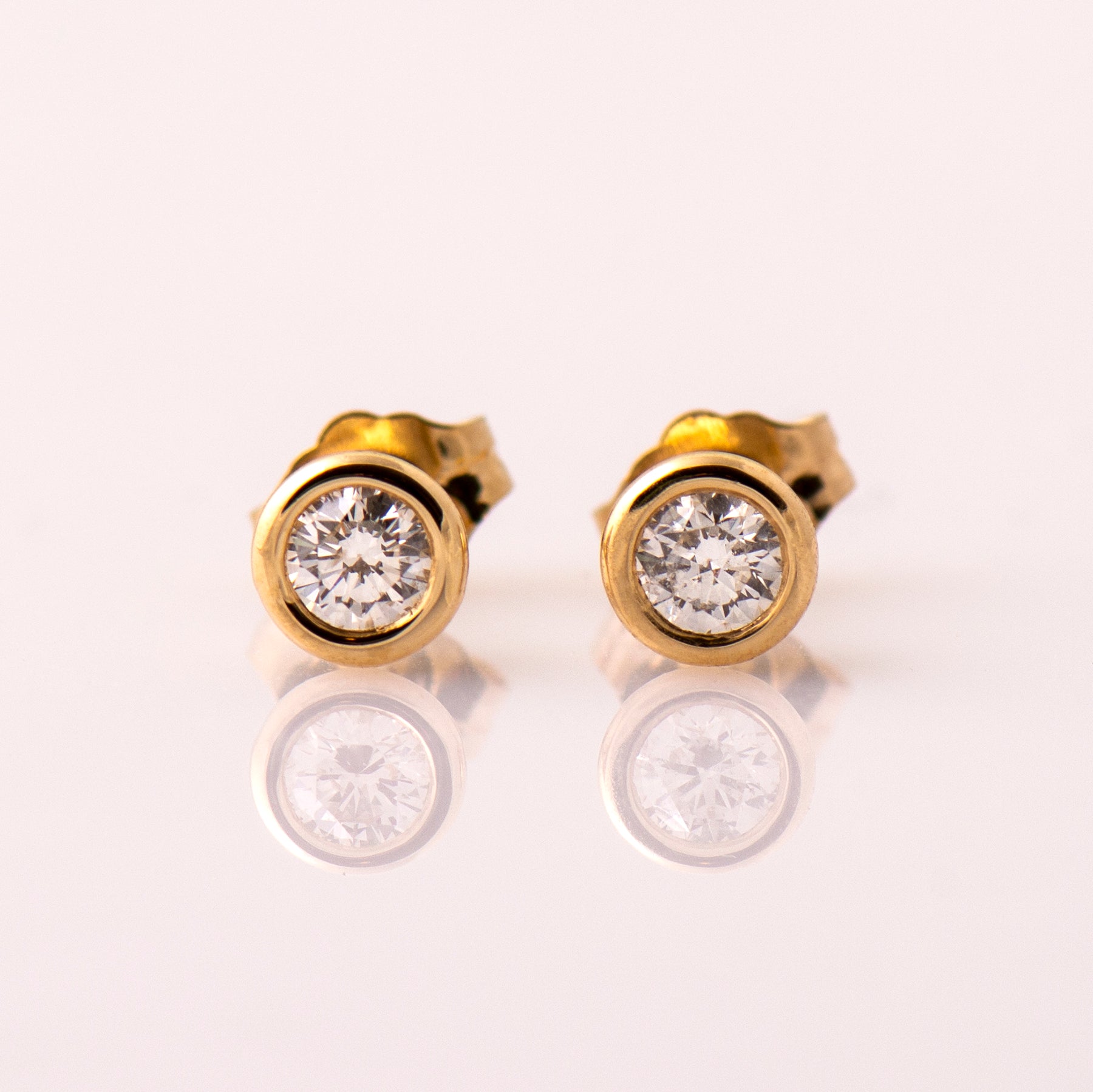 Rounded Bezel Earrings