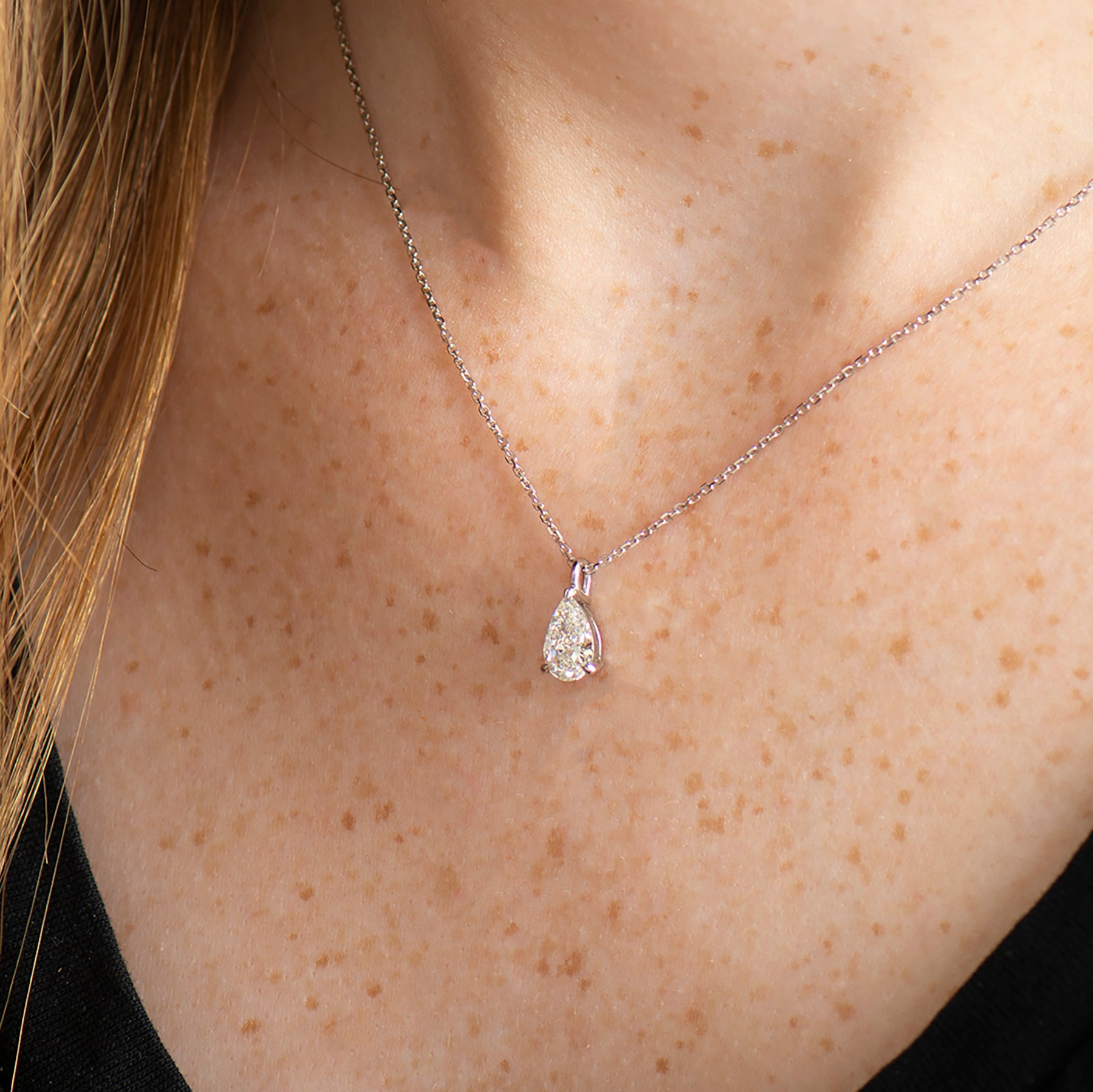 Pear Diamond Necklace