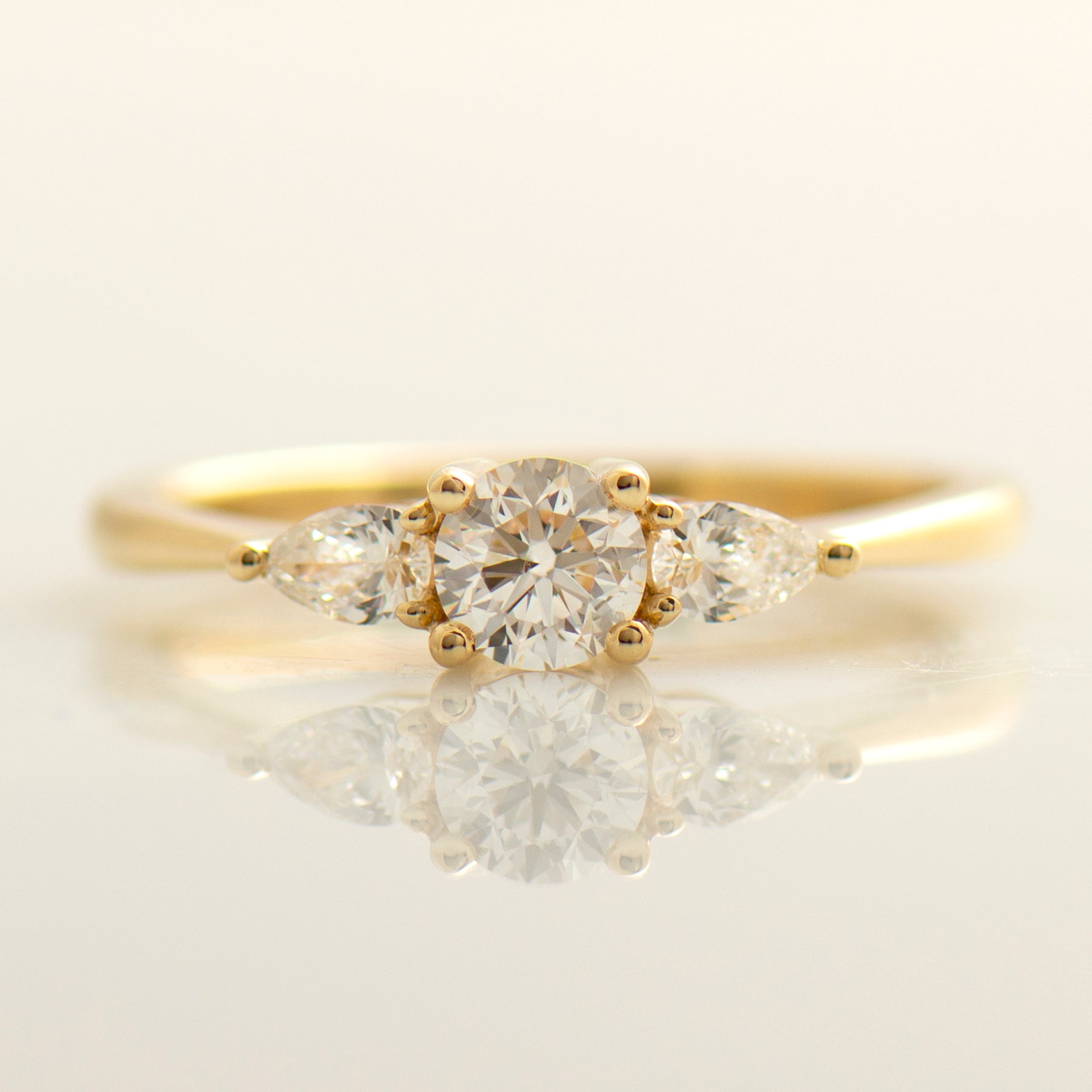 Round & pears Engagement Ring