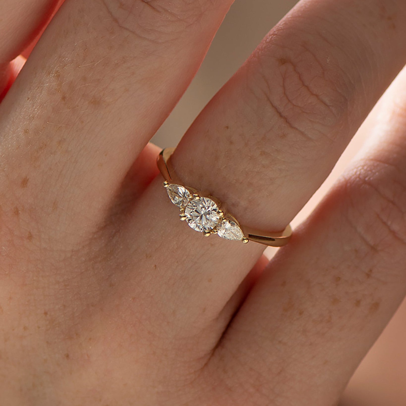 Round & pears Engagement Ring