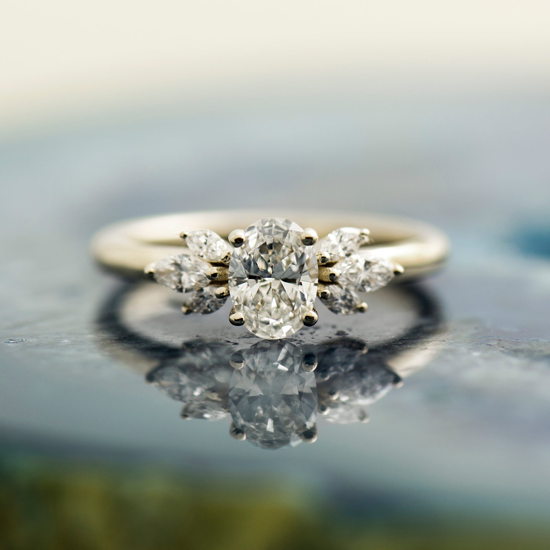 Flower Engagement Ring