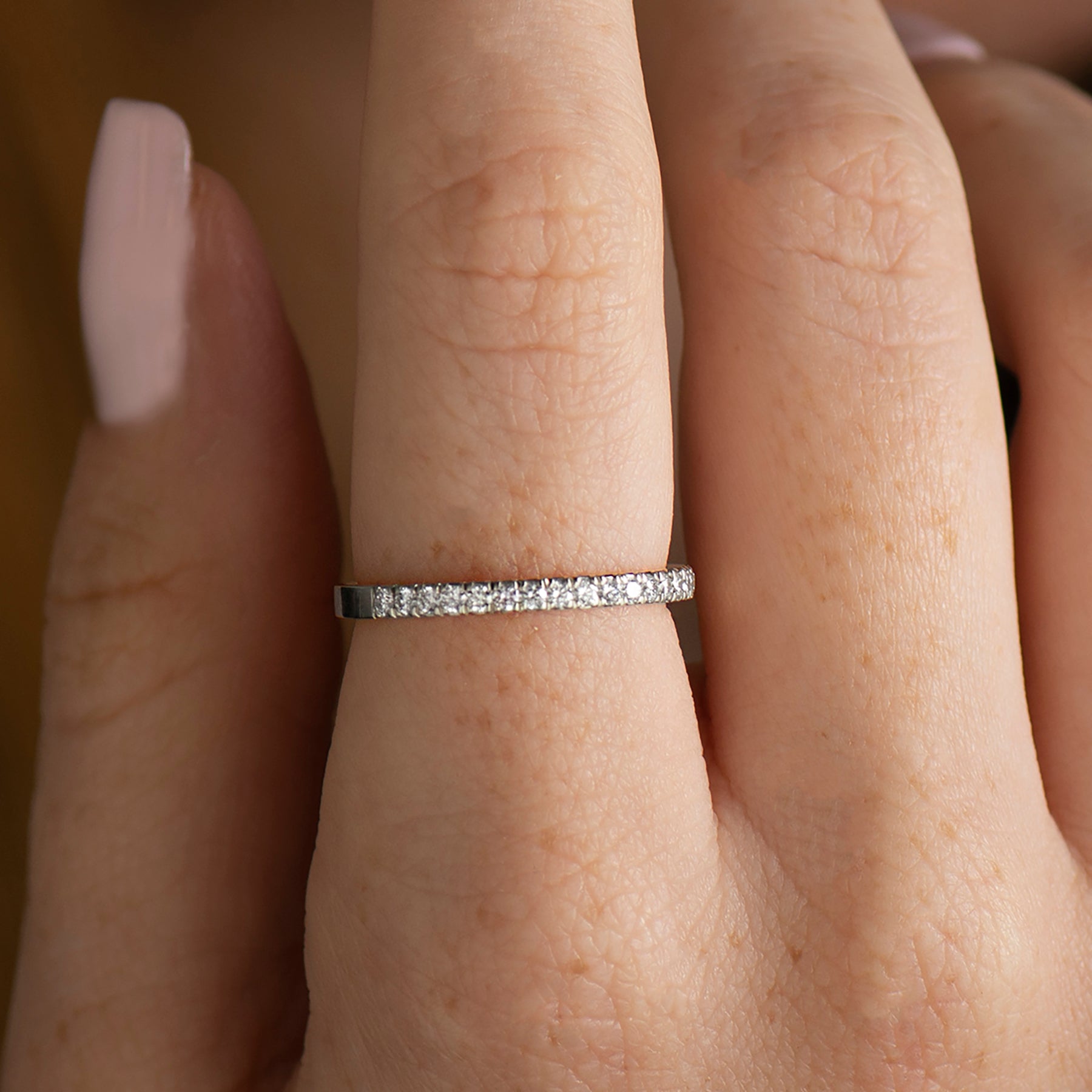 1.7mm Thin Pave' Ring