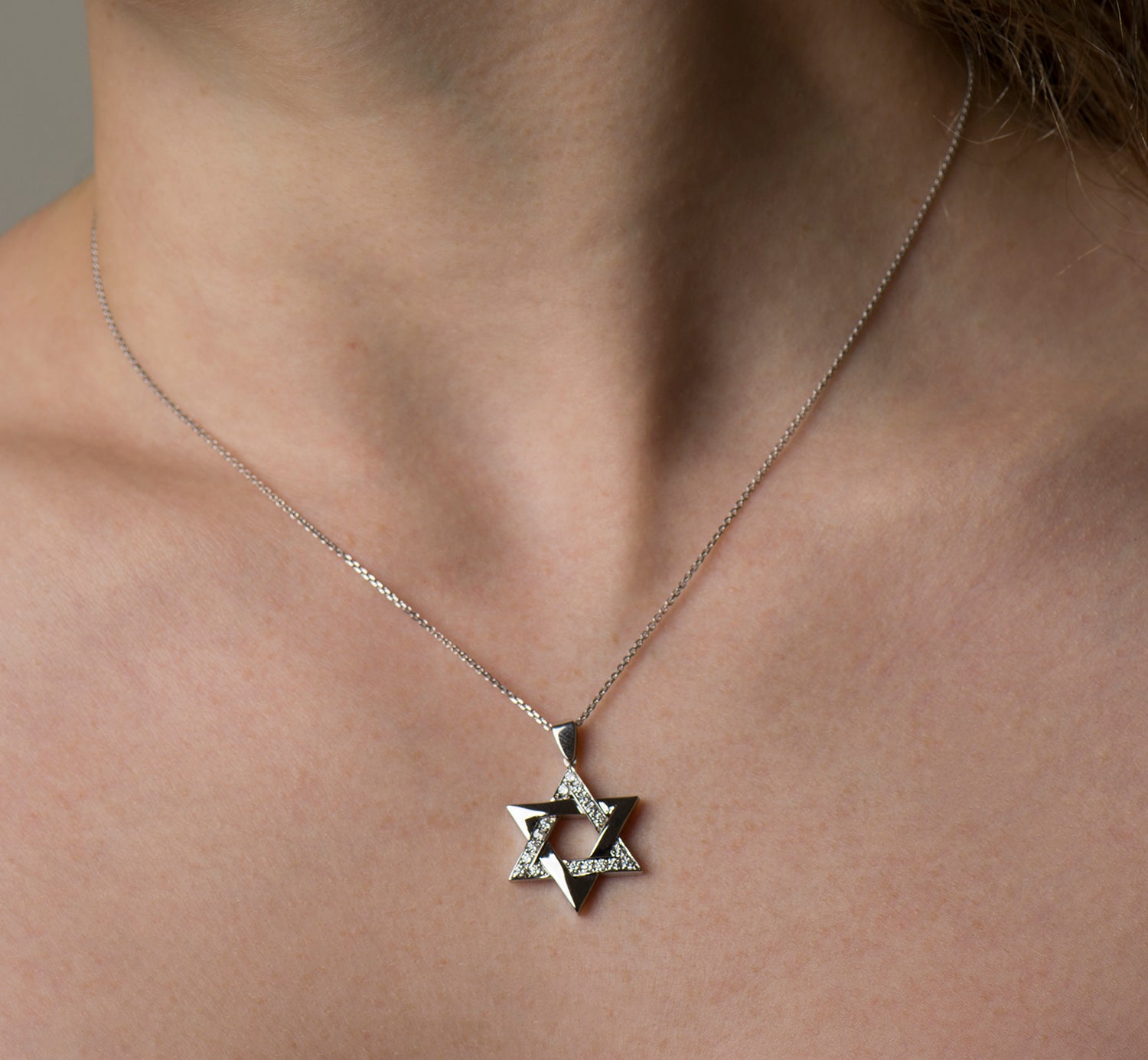 Star of David Interlocked Necklace