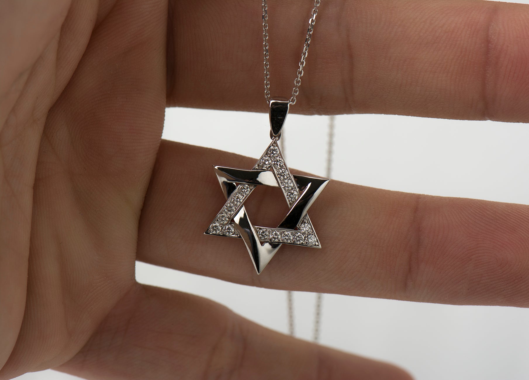 Star of David Interlocked Necklace