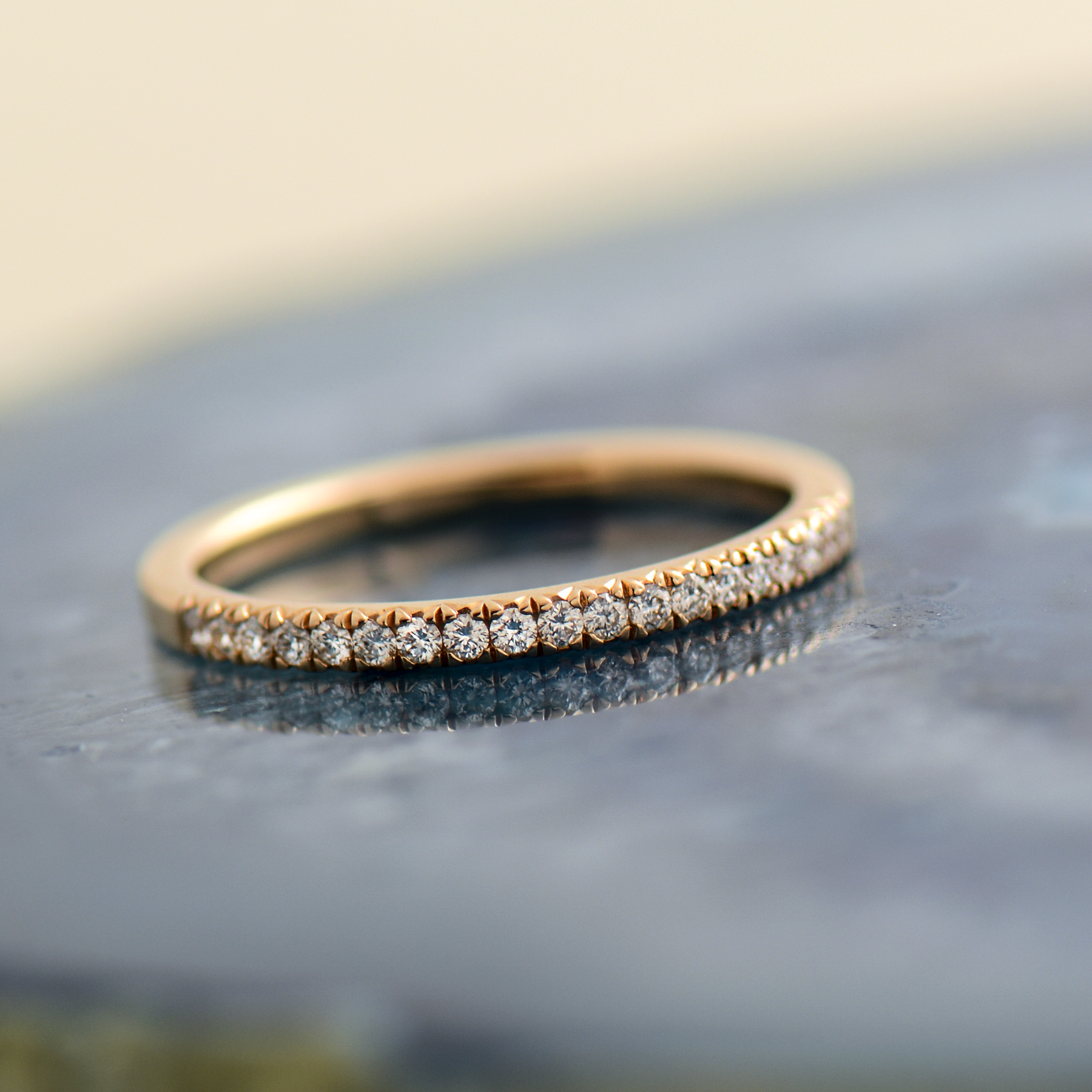 1.7mm Thin Pave' Ring