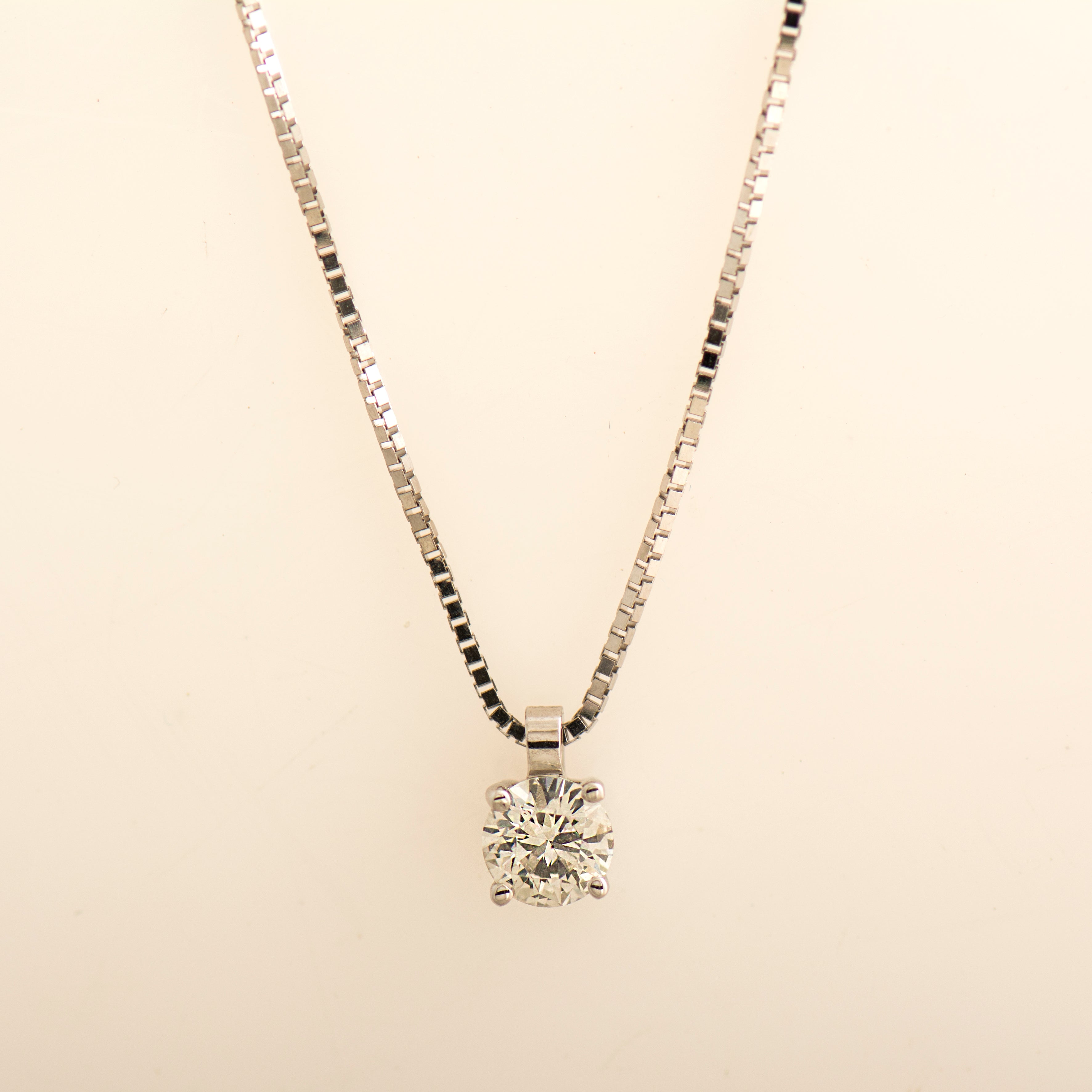 Solitaire Diamond Necklace