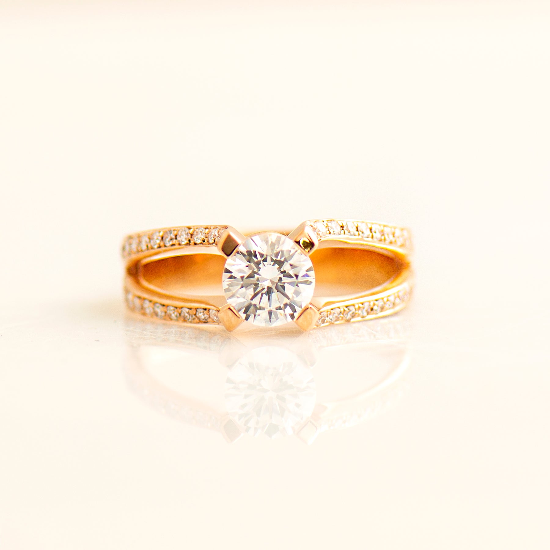 Split Shank Diamond Ring