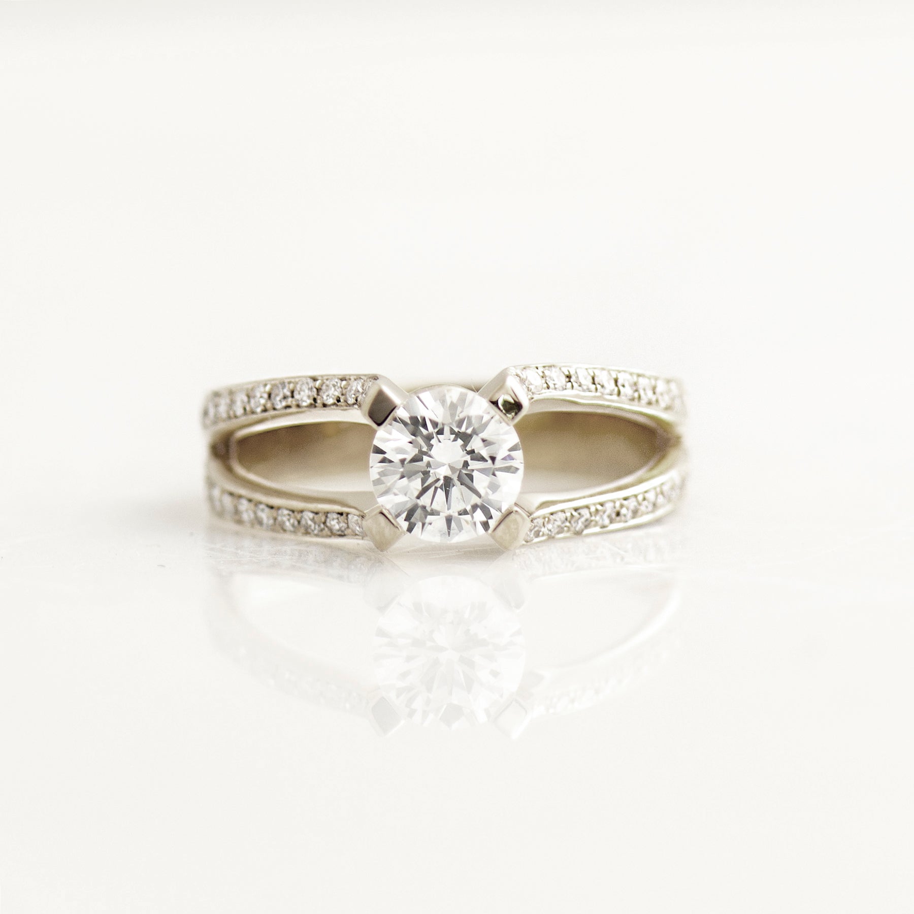 Split Shank Diamond Ring